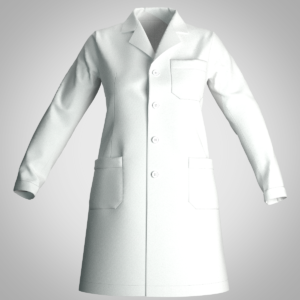 Patrón Bata Médica para Mujer – Molde Profesional de Laboratorio