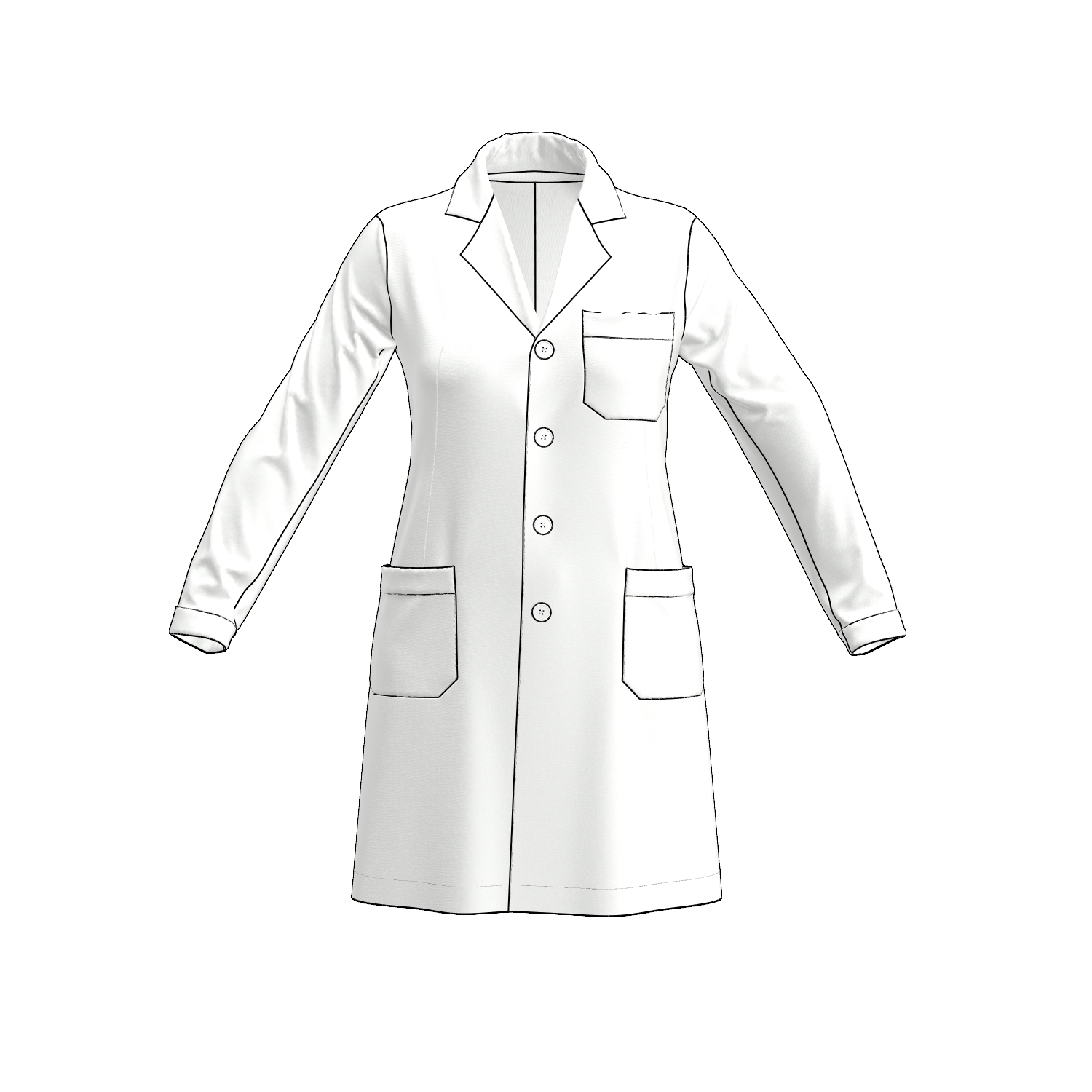 patron de bata escolar mujer