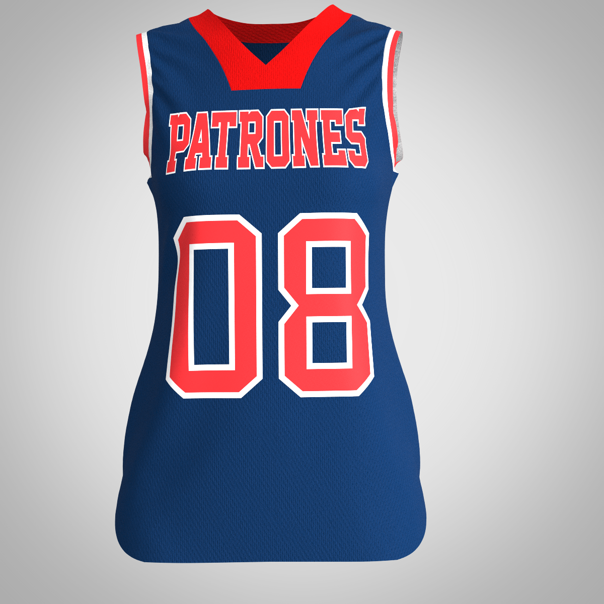 molde de jersey de basquetbol de mujer